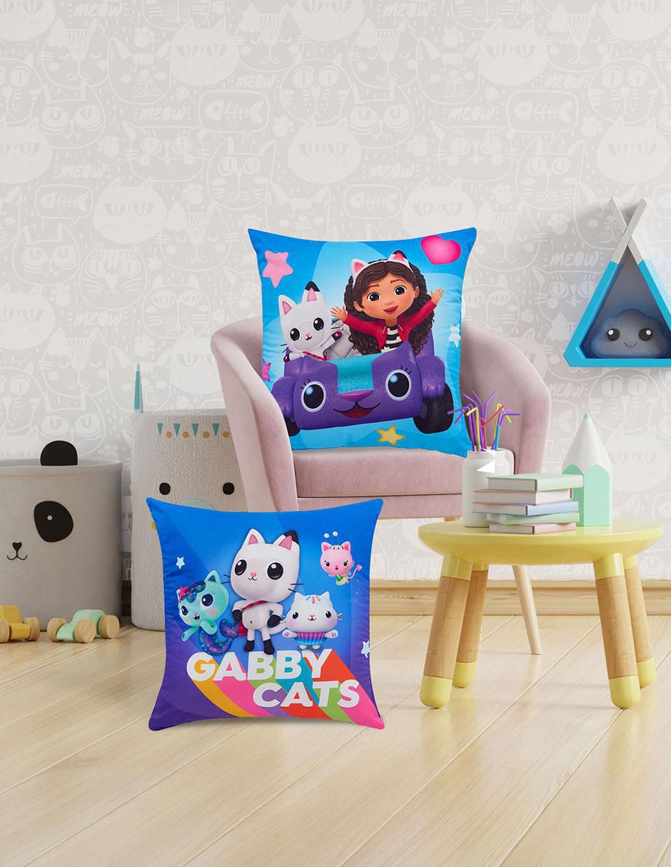 Cojín decorativo reversible gabby cats