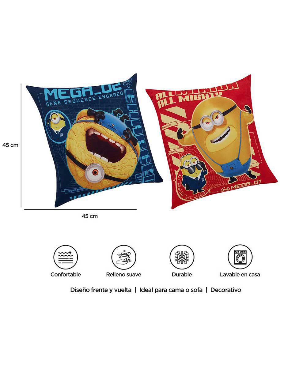 Cojín decorativo reversible mosaico minions 5