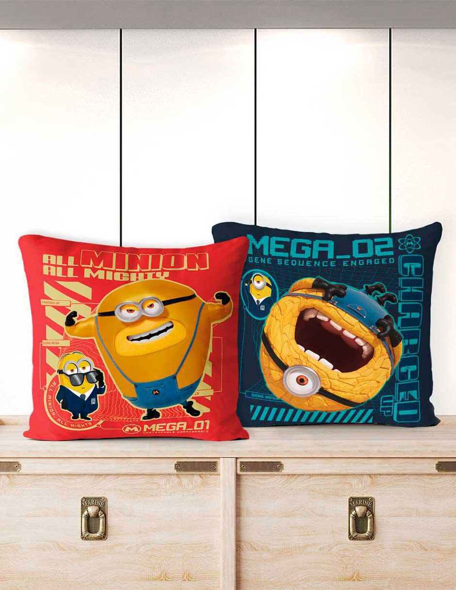 Cojín decorativo reversible mosaico minions 4