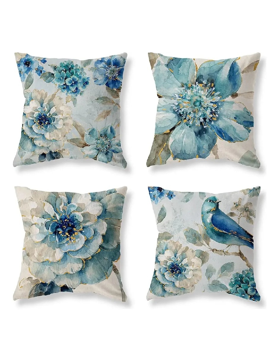 Set funda cojín flor