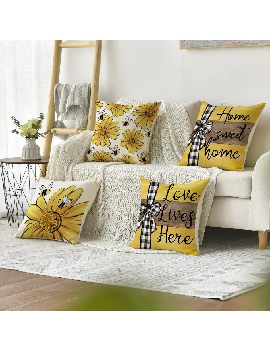 Set funda cojín flor 3