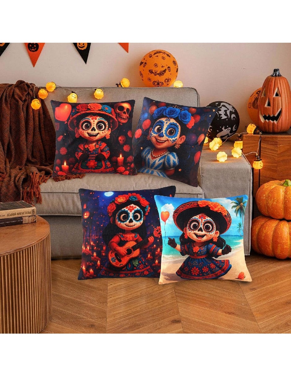 Set funda cojín Día de Muertos