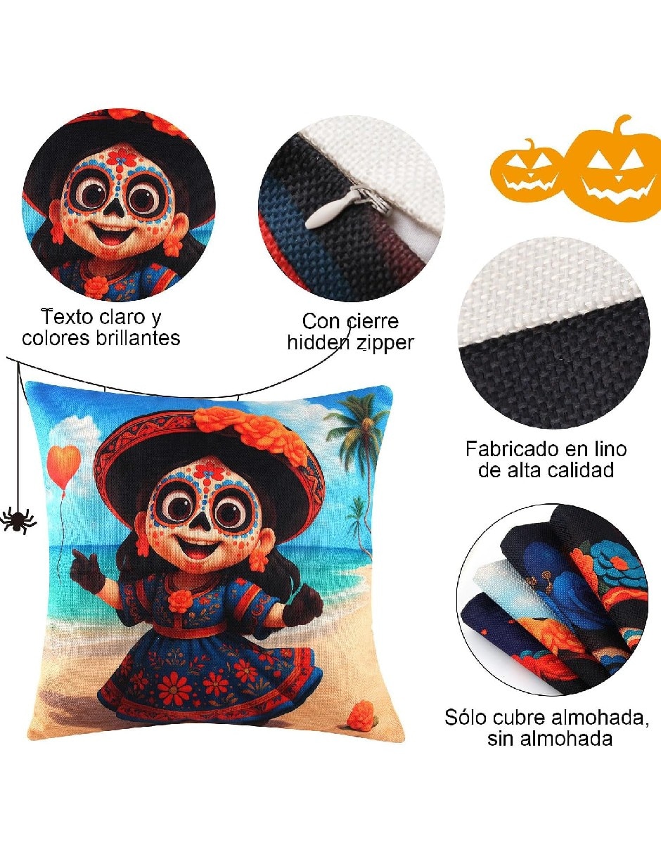 Set funda cojín Día de Muertos