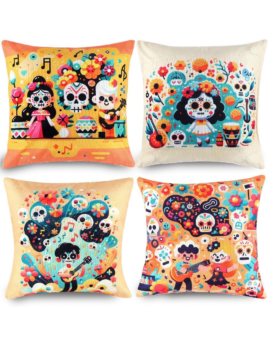 Set funda cojín Día de Muertos