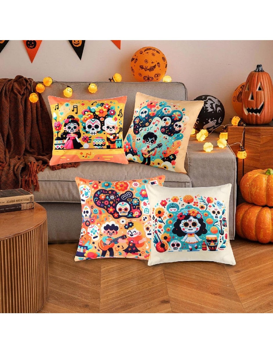Set funda cojín Día de Muertos