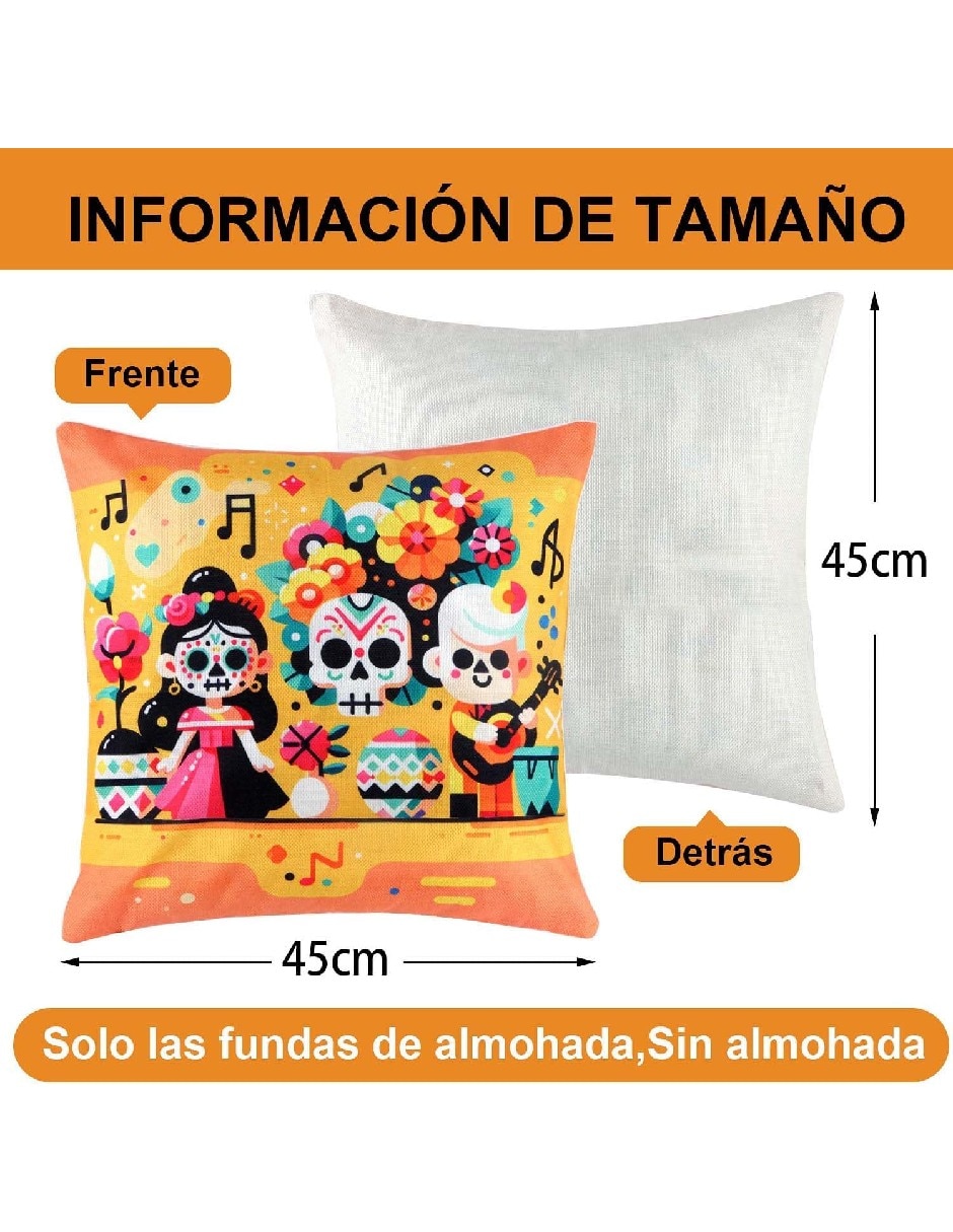 Set funda cojín Día de Muertos