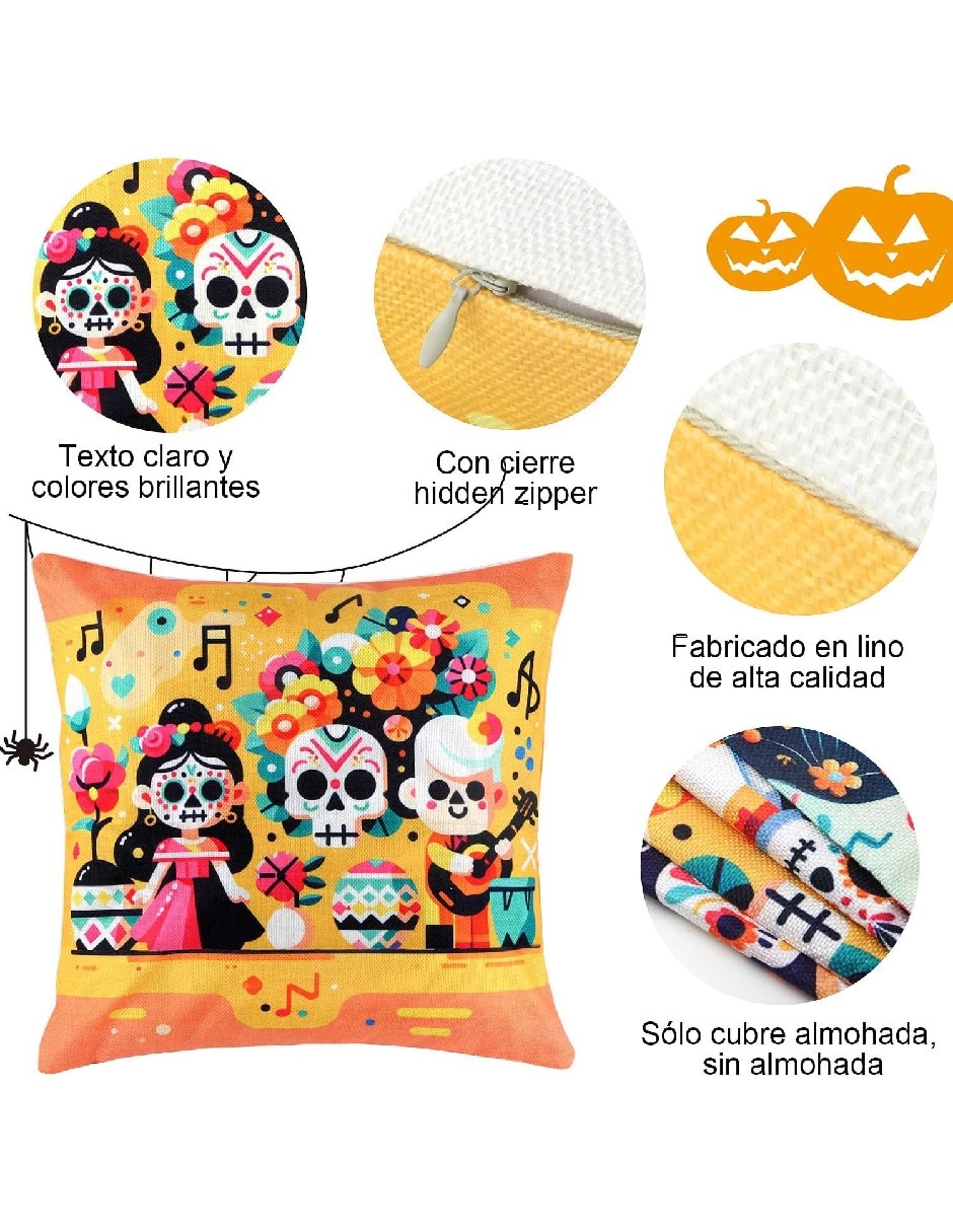 Set funda cojín Día de Muertos