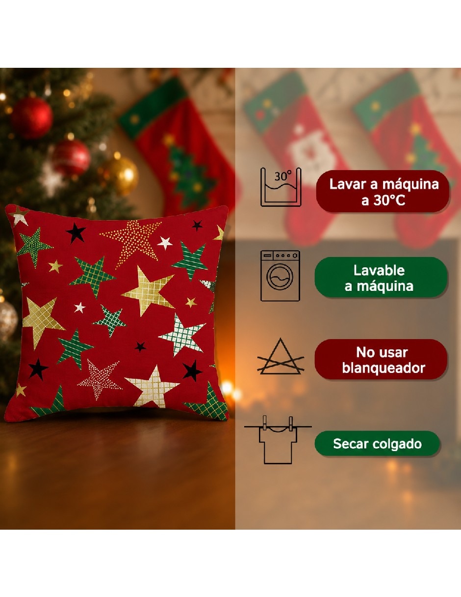 Set funda cojín Navidad