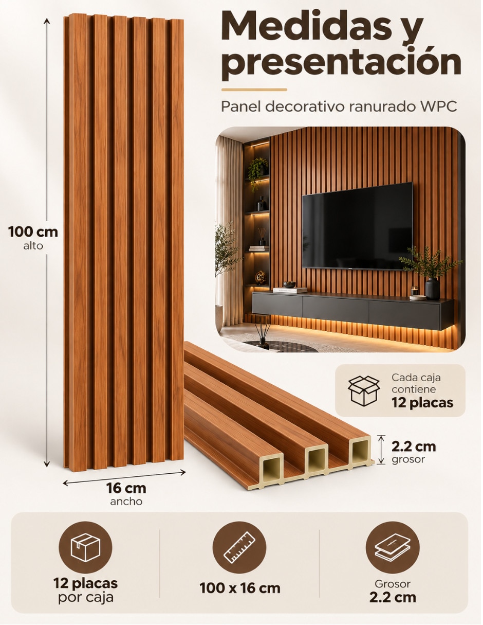 Lambrin de madera y plástico 5