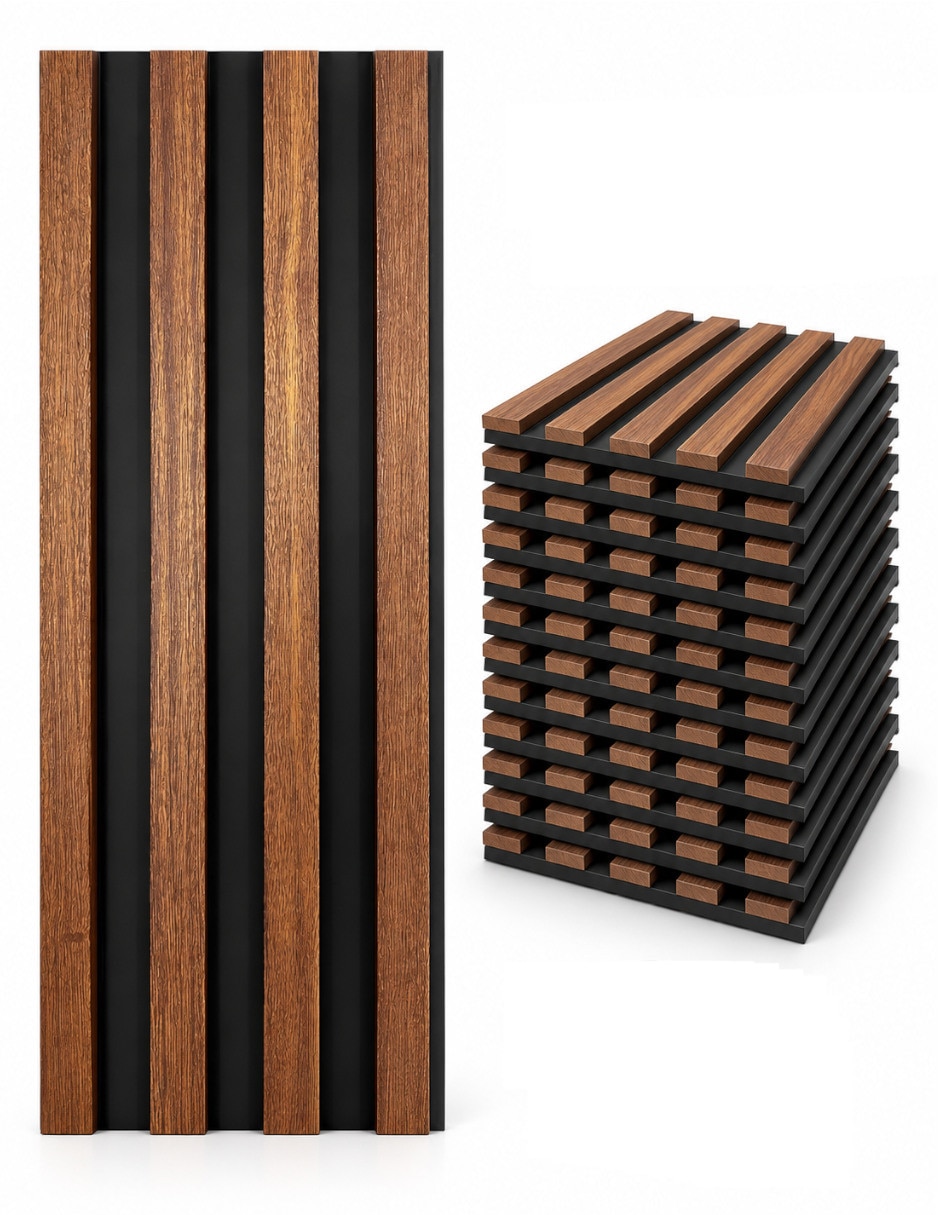 Lambrin de madera y plástico 10 piezas 1