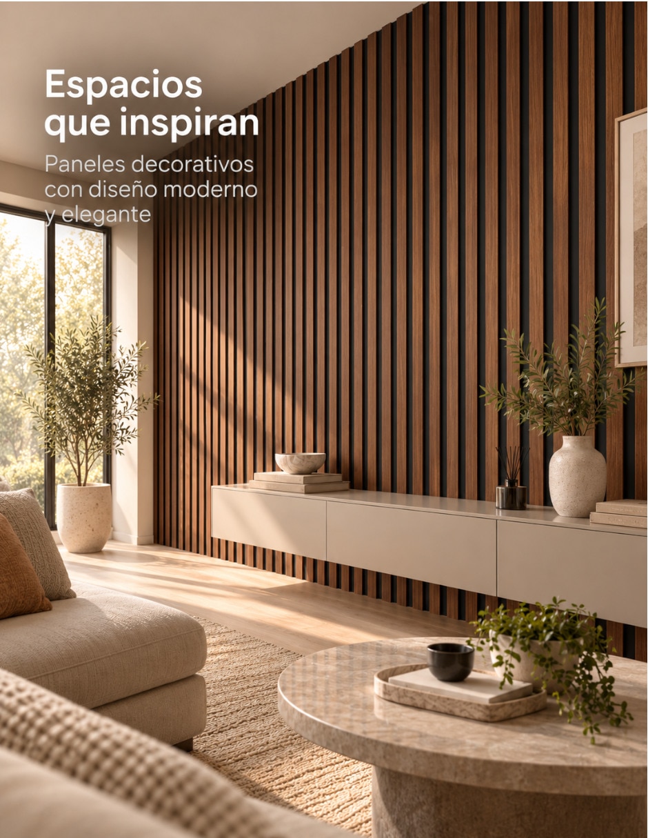 Lambrin de madera y plástico 10 piezas 4