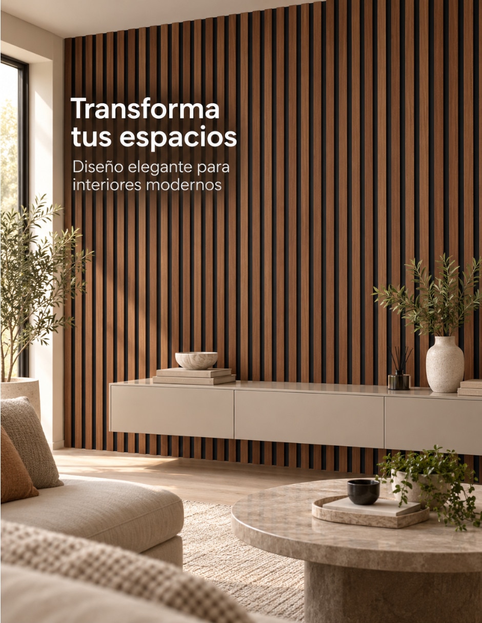 Lambrin de madera y plástico 10 piezas 3