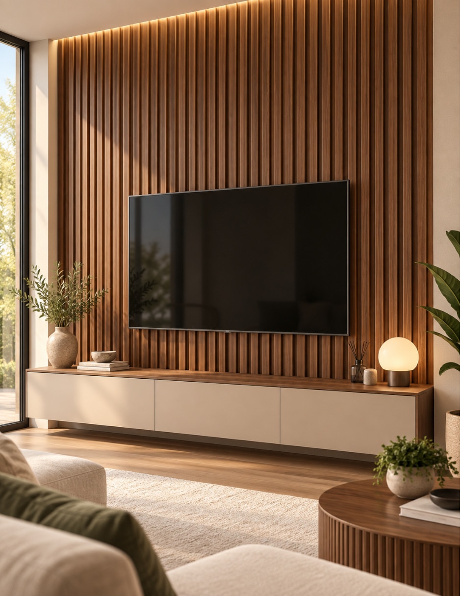 Lambrin de madera y plástico 10 piezas 2