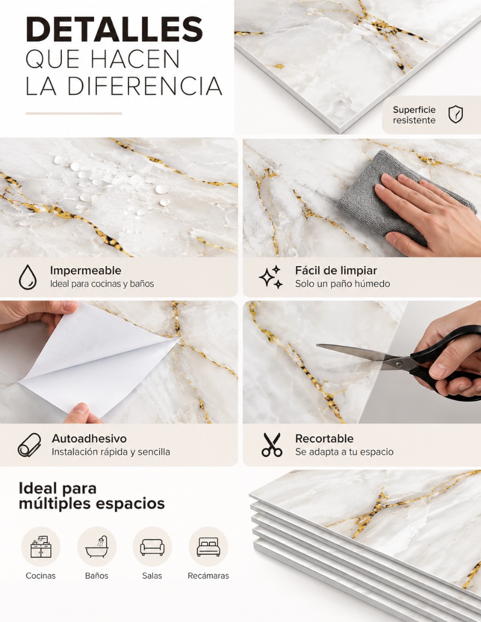 Lambrin de pvc 14 piezas 3