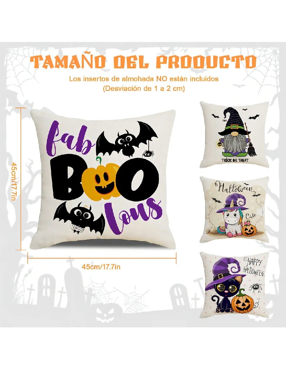 Set funda cojín halloween 4