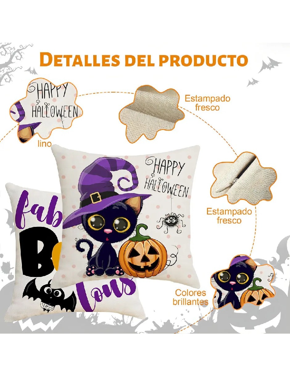 Set funda cojín halloween 2