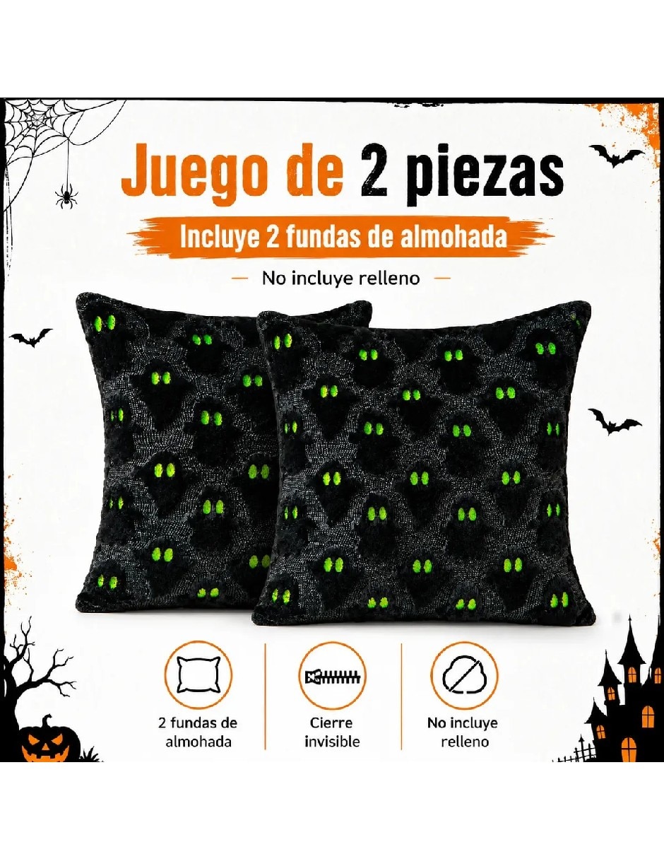 Set funda cojín Halloween 3