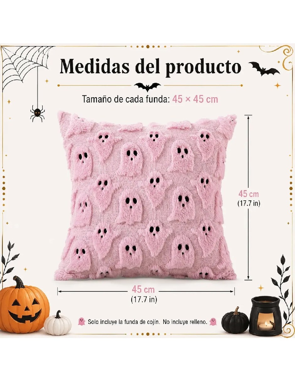 Set funda cojín halloween 5