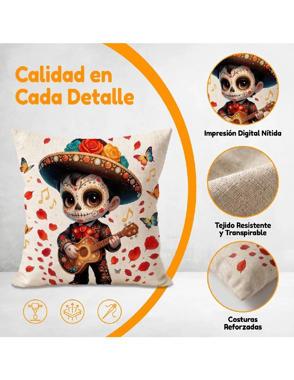 Set funda cojín Día de Muertos 4