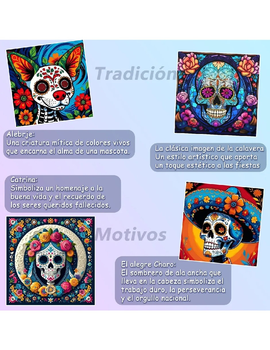 Set funda cojín Día de Muertos 2