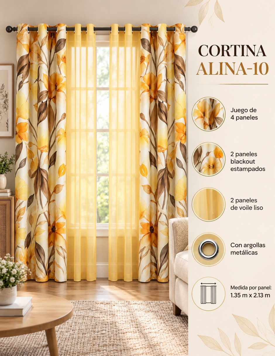 Set cortina Black out 4
