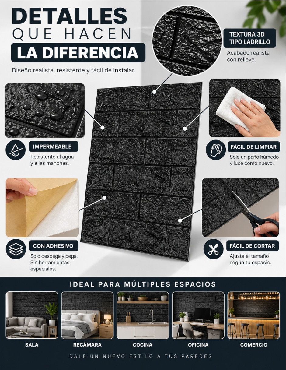 Lambrin de plástico 30 piezas 5