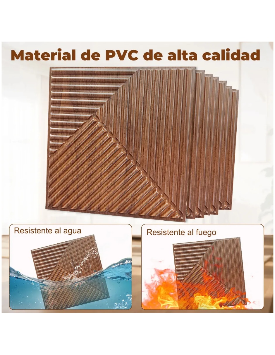 Panel decorativo para hogar e interior lavable cuadrada 3
