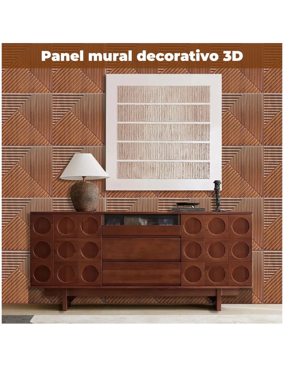 Panel decorativo para hogar e interior lavable cuadrada 4