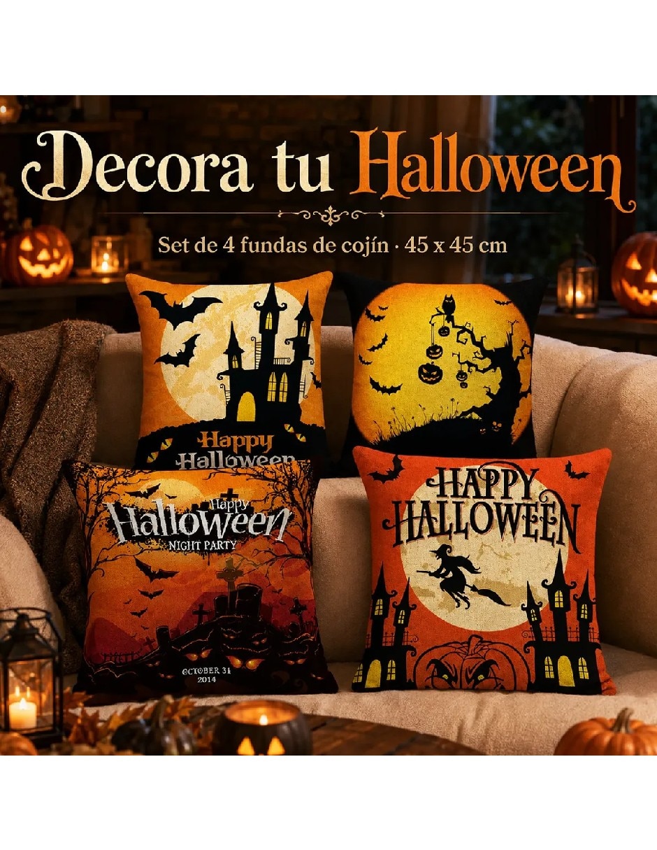 Set funda cojín Halloween 2