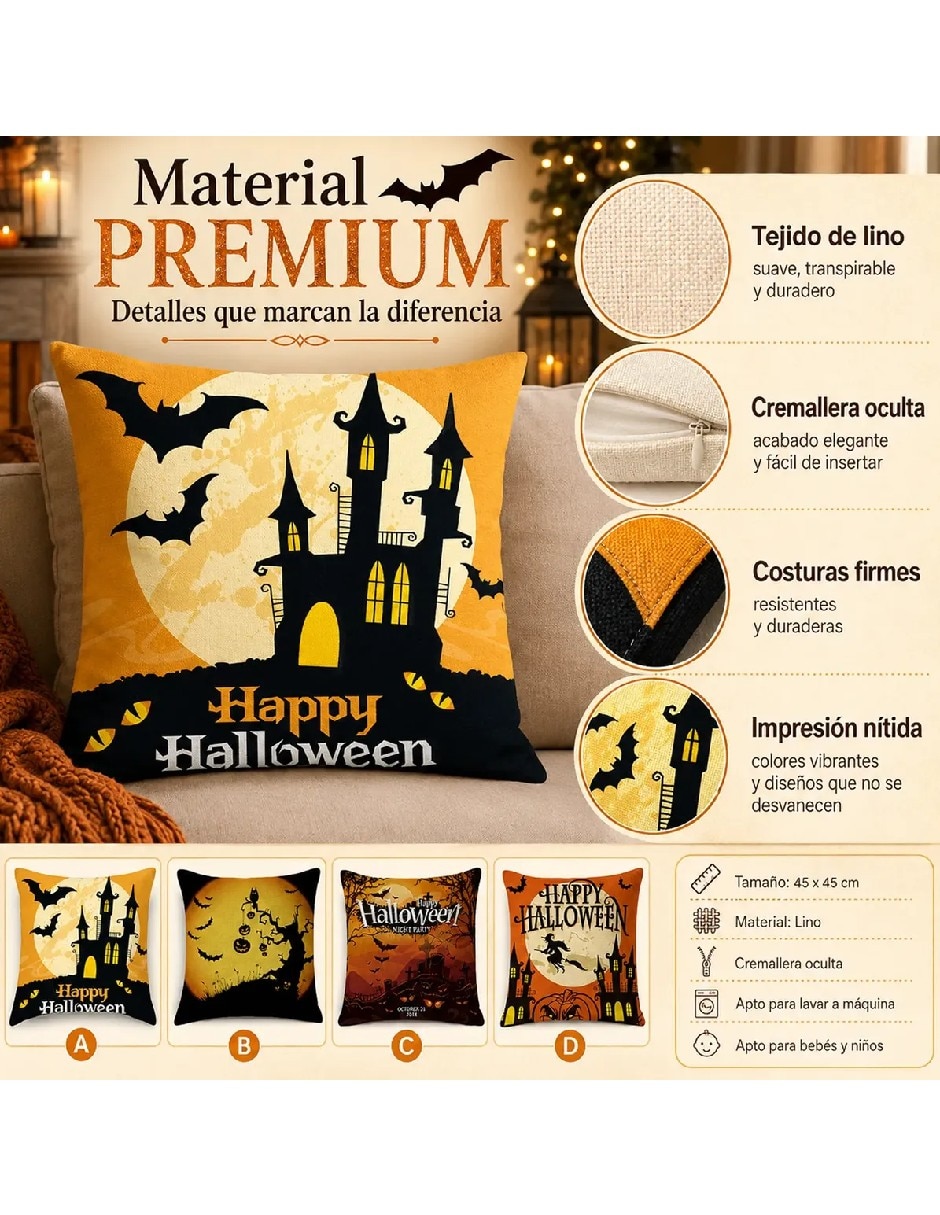 Set funda cojín Halloween 3