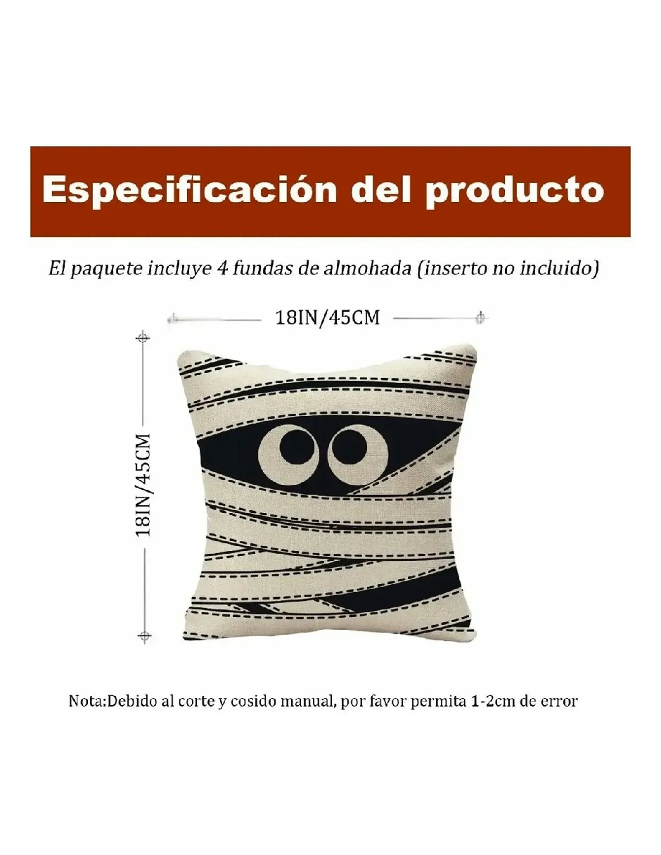 Set funda cojín Halloween 5